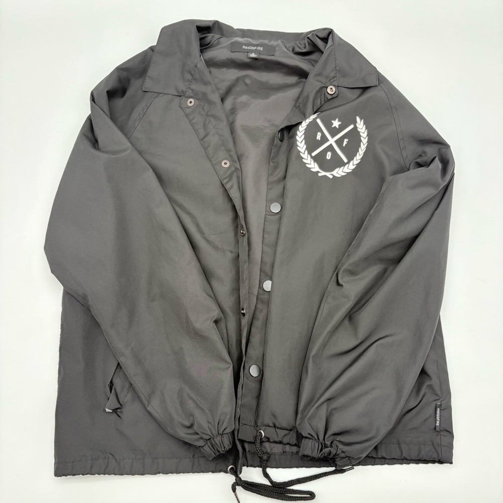 Ring Of Fire Lightweight Black Men's Jacket Size Small - NYC And LA